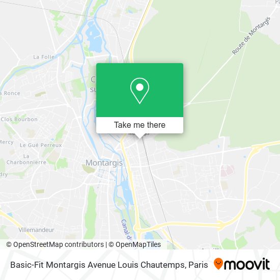 Mapa Basic-Fit Montargis Avenue Louis Chautemps