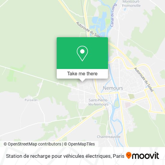 Station de recharge pour véhicules électriques map