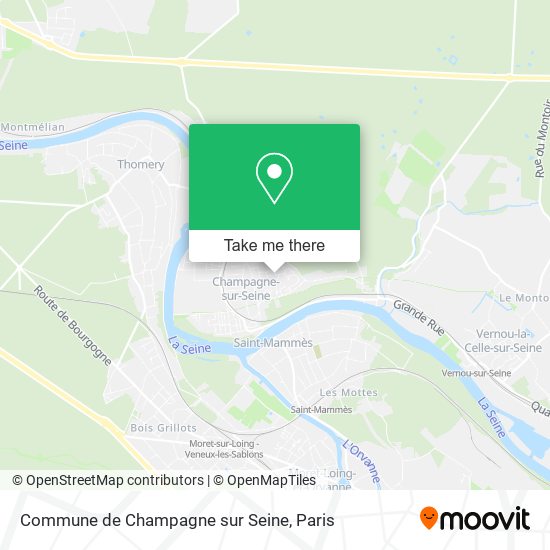 Commune de Champagne sur Seine map