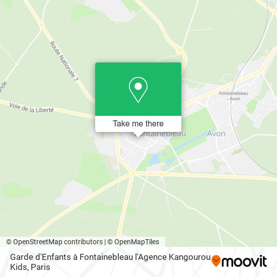 Garde d'Enfants à Fontainebleau l'Agence Kangourou Kids map