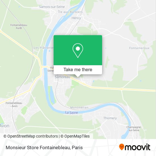 Mapa Monsieur Store Fontainebleau