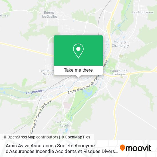 Amis Aviva Assurances Société Anonyme d'Assurances Incendie Accidents et Risques Divers en Abrege A map