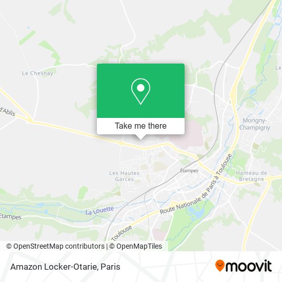 Amazon Locker-Otarie map