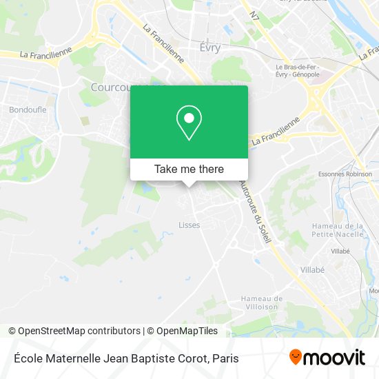 Mapa École Maternelle Jean Baptiste Corot