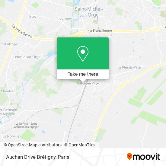 Auchan Drive Brétigny map