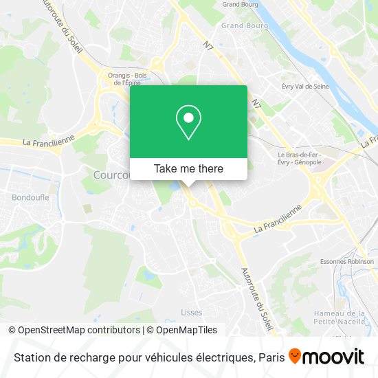 Station de recharge pour véhicules électriques map