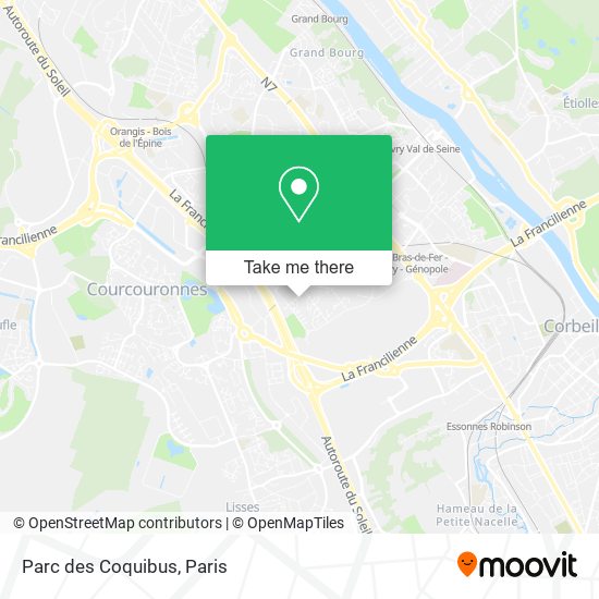 Parc des Coquibus map