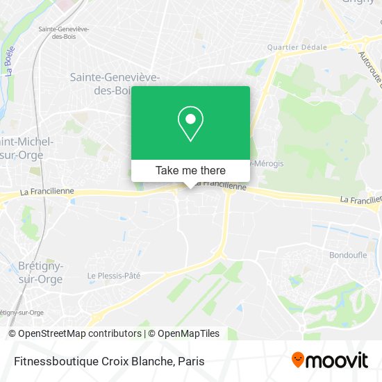 Mapa Fitnessboutique Croix Blanche