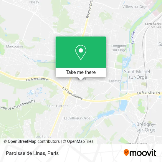 Paroisse de Linas map