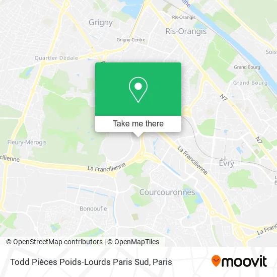 Todd Pièces Poids-Lourds Paris Sud map