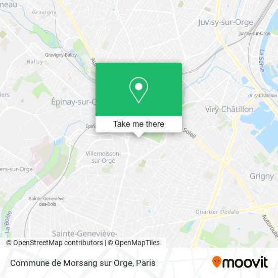Commune de Morsang sur Orge map