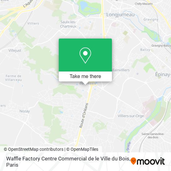 Waffle Factory Centre Commercial de le Ville du Bois map