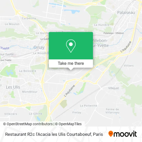 Restaurant R2c l'Acacia les Ulis Courtaboeuf map