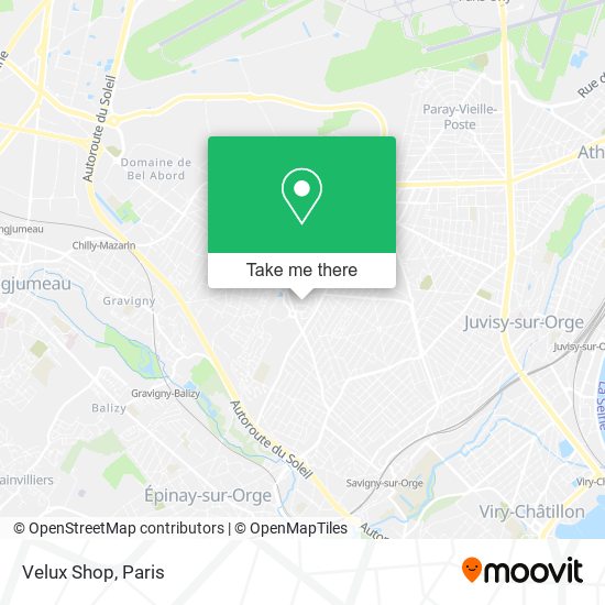 Velux Shop map