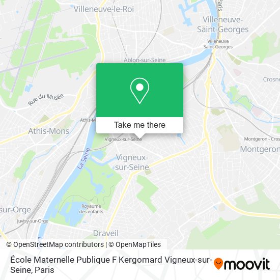 Mapa École Maternelle Publique F Kergomard Vigneux-sur-Seine