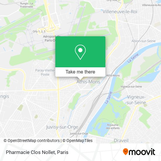 Pharmacie Clos Nollet map