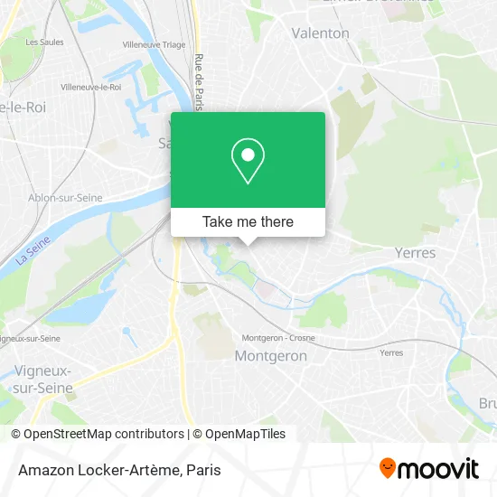 Amazon Locker-Artème map
