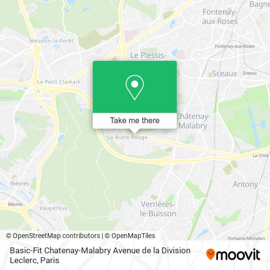 Mapa Basic-Fit Chatenay-Malabry Avenue de la Division Leclerc