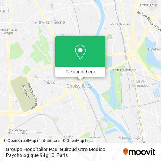 Groupe Hospitalier Paul Guiraud Ctre Medico Psychologique 94g10 map