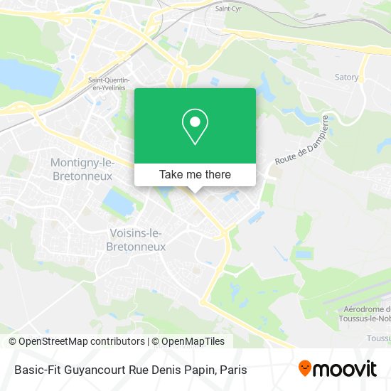 Basic-Fit Guyancourt Rue Denis Papin map
