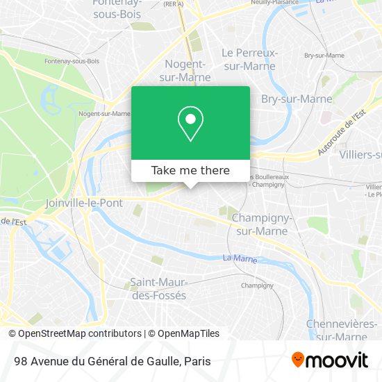 98 Avenue du Général de Gaulle map