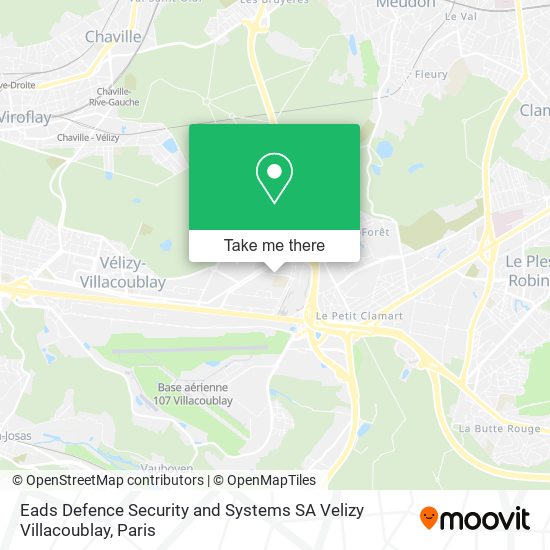 Mapa Eads Defence Security and Systems SA Velizy Villacoublay