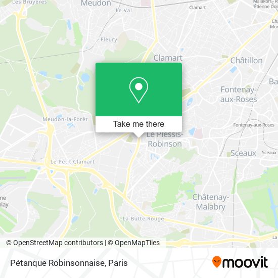 Pétanque Robinsonnaise map