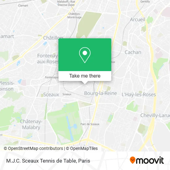M.J.C. Sceaux Tennis de Table map