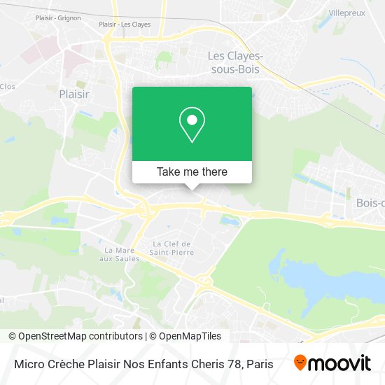 Micro Crèche Plaisir Nos Enfants Cheris 78 map