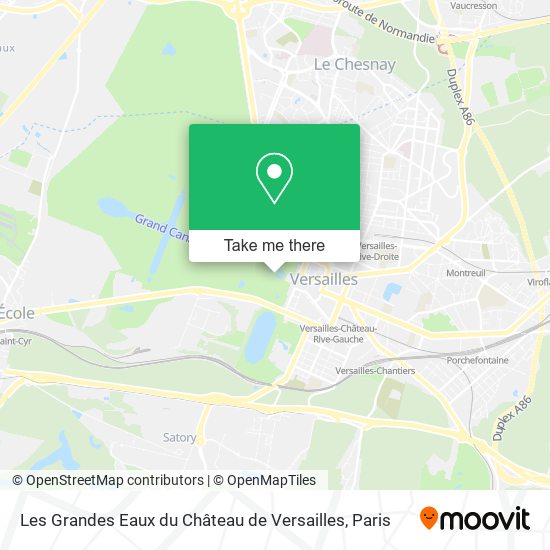Mapa Les Grandes Eaux du Château de Versailles