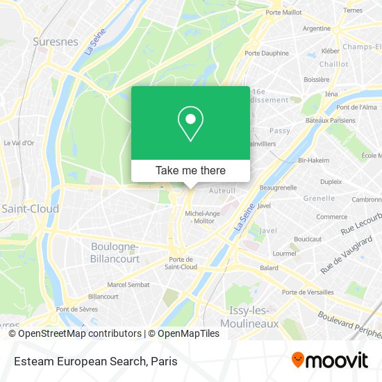 Mapa Esteam European Search
