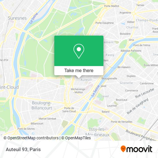 Auteuil 93 map