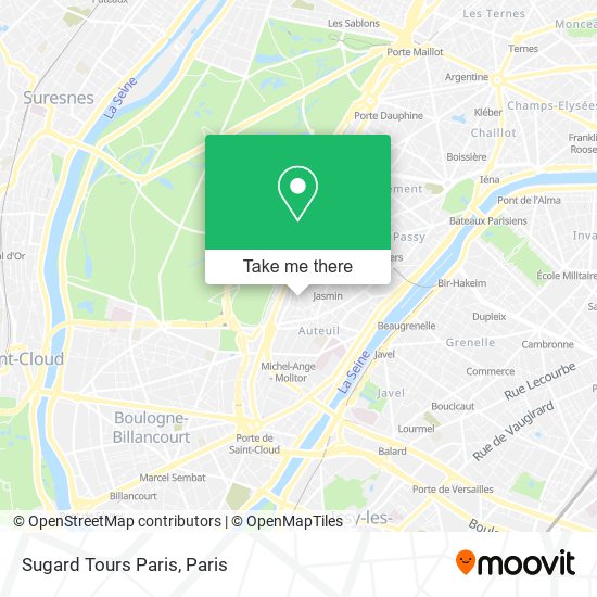 Sugard Tours Paris map