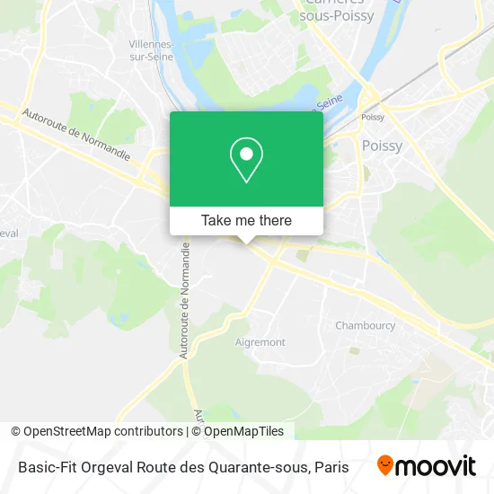 Basic-Fit Orgeval Route des Quarante-sous map