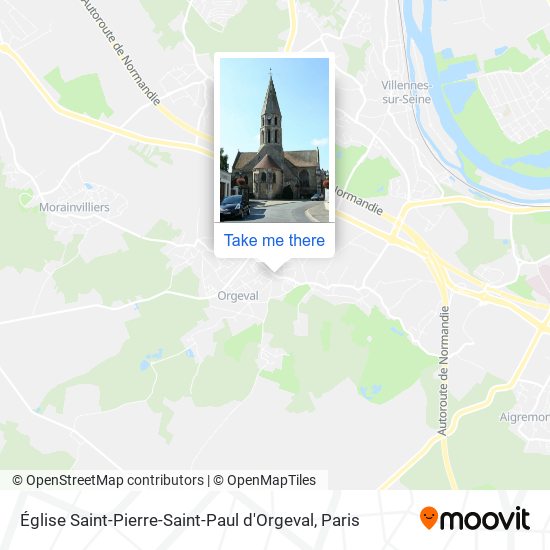 Mapa Église Saint-Pierre-Saint-Paul d'Orgeval
