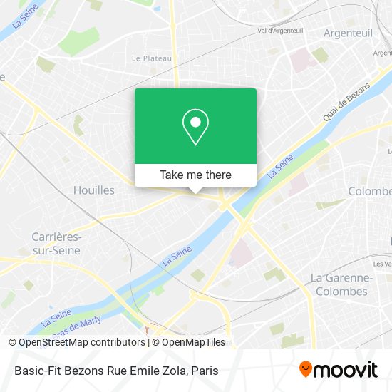 Basic-Fit Bezons Rue Emile Zola map