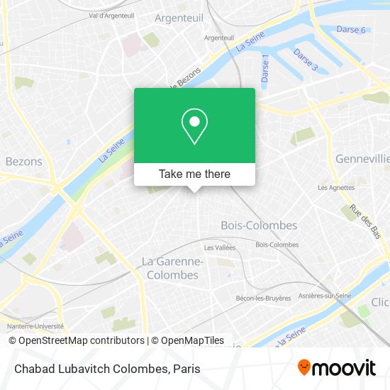 Mapa Chabad Lubavitch Colombes