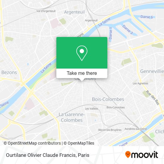 Mapa Ourtilane Olivier Claude Francis