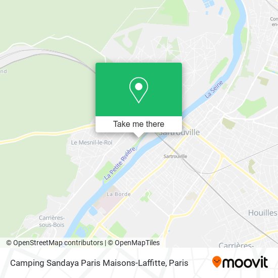 Camping Sandaya Paris Maisons-Laffitte map