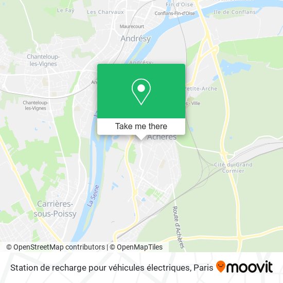 Station de recharge pour véhicules électriques map