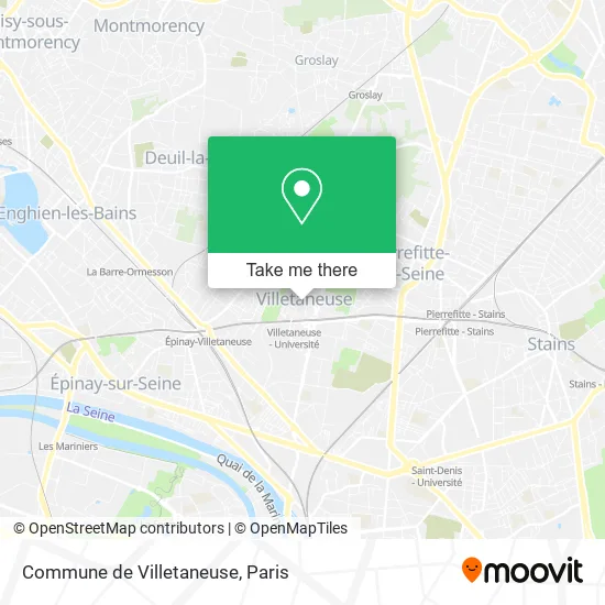 Commune de Villetaneuse map