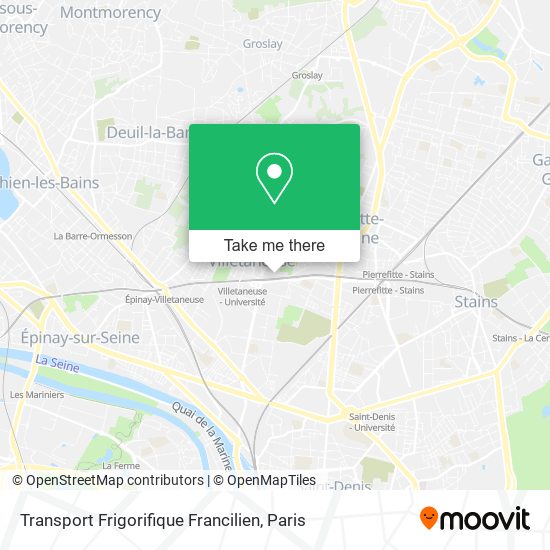 Transport Frigorifique Francilien map
