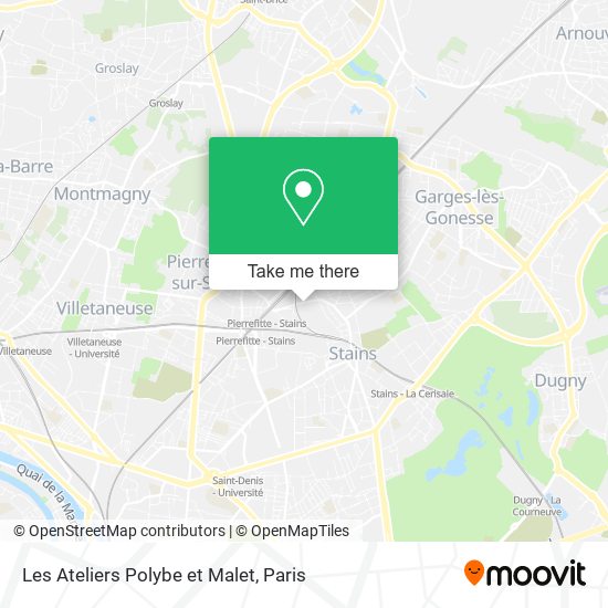 Les Ateliers Polybe et Malet map