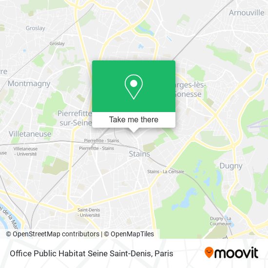 Mapa Office Public Habitat Seine Saint-Denis