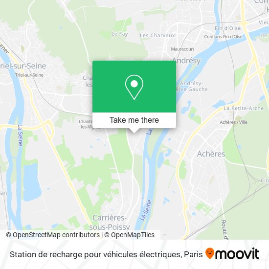 Station de recharge pour véhicules électriques map