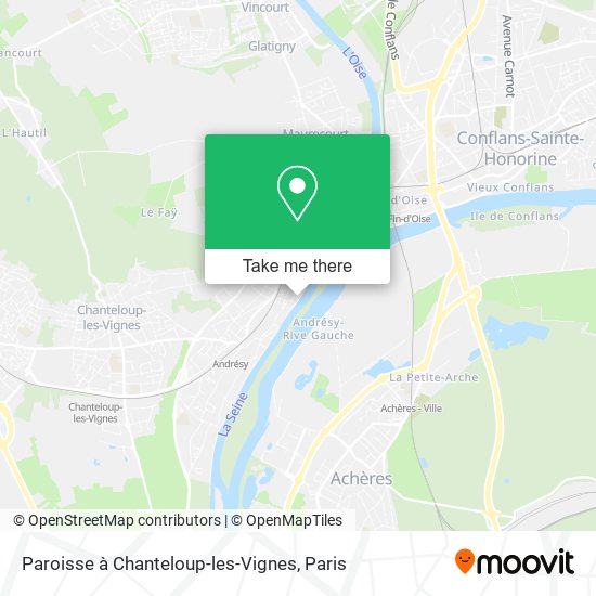 Mapa Paroisse à Chanteloup-les-Vignes