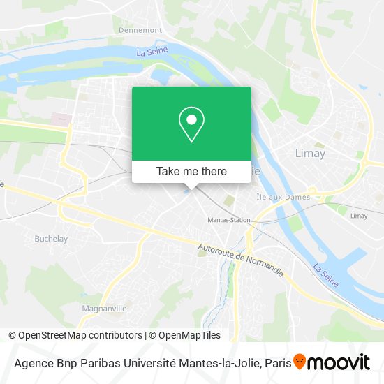 Mapa Agence Bnp Paribas Université Mantes-la-Jolie