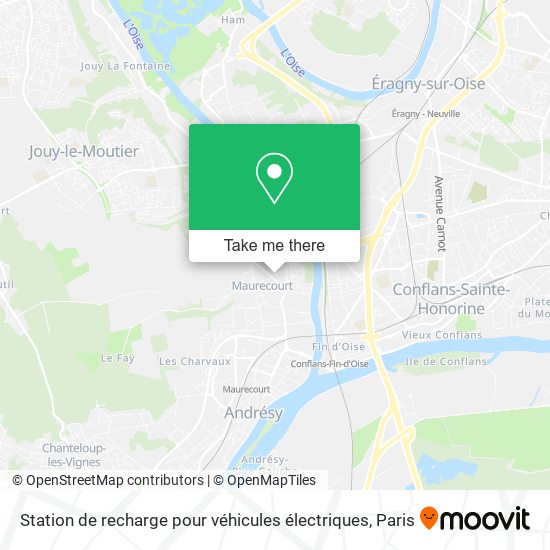 Mapa Station de recharge pour véhicules électriques