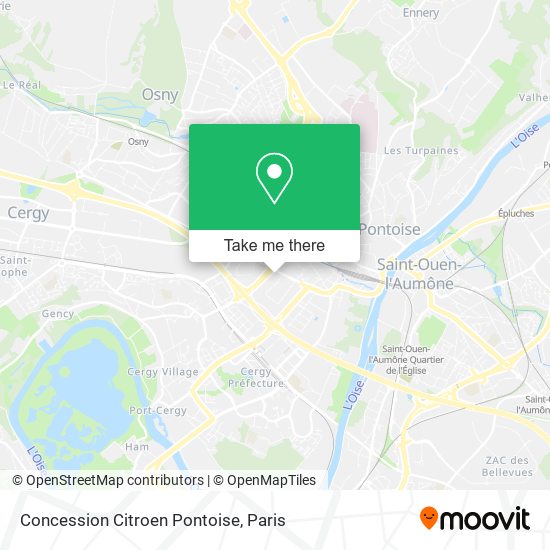 Mapa Concession Citroen Pontoise