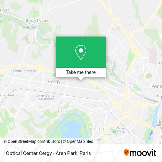 Mapa Optical Center Cergy - Aren Park